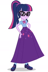 Size: 1024x1537 | Tagged: safe, artist:starman1999, screencap, sci-twi, twilight sparkle, better together, equestria girls, clothes, geode of telekinesis, long skirt, magical geodes, skirt, solo