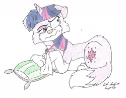 Size: 1763x1365 | Tagged: safe, artist:silversimba01, twilight sparkle, dog, hybrid, pony, unicorn, collie, fanart, species swap, traditional art, twilight barkle