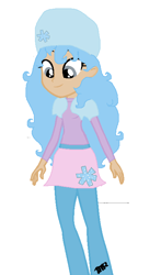 Size: 433x737 | Tagged: safe, artist:kingbases, artist:mapleb, equestria girls, barely eqg related, base used, clothes, crossover, equestria girls style, equestria girls-ified, frosty puff, strawberry shortcake, winter outfit