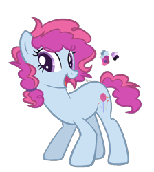 Size: 846x944 | Tagged: safe, artist:fluttershylover17, oc, oc:pink surprise, earth pony, pony, base used, female, mare, offspring, parent:party favor, parent:pinkie pie, parents:partypie, simple background, solo, transparent background