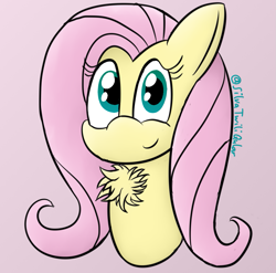 Size: 1025x1012 | Tagged: safe, artist:silversparkpone, fluttershy, pegasus, pony, bust, chest fluff, portrait, solo