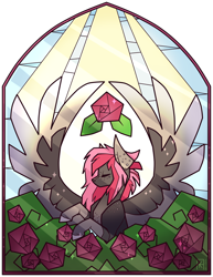 Size: 1024x1327 | Tagged: safe, artist:ak4neh, oc, pegasus, pony, solo, stained glass