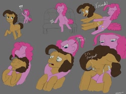 Size: 1032x774 | Tagged: safe, artist:pickaxeproductions, derpibooru import, cheese sandwich, pinkie pie, earth pony, pony, cheesepie, female, male, shipping, straight