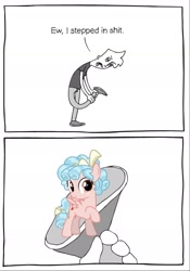 Size: 1169x1670 | Tagged: safe, artist:darkyboode32, cozy glow, human, pegasus, pony, cozybuse, meme, meme template, op is on drugs, text, vulgar