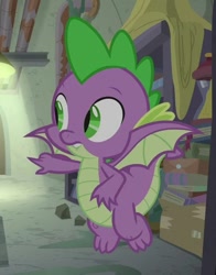 Size: 456x582 | Tagged: safe, screencap, spike, dragon, the point of no return, claws, cropped, male, pointing, toes, winged spike, wings