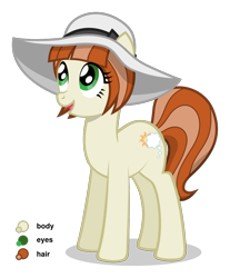 Size: 946x1143 | Tagged: safe, artist:misteraibo, oc, oc:daydream, earth pony, pony, hat, solo