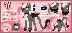 Size: 3634x1650 | Tagged: safe, artist:vikmutt, oc, oc only, pegasus, pony, choker, eye clipping through hair, mask, red eyes, reference sheet, slit eyes, solo, two toned wings, wings