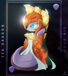 Size: 4300x4770 | Tagged: safe, artist:zidanemina, maud pie, earth pony, pony, armor, chrysaor, female, mare, saint seiya, solo