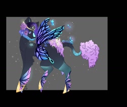 Size: 1280x1078 | Tagged: safe, artist:kikkapone, oc, oc only, original species, pony, butterfly wings, solo, wings