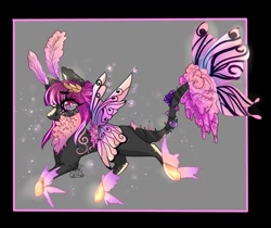 Size: 975x820 | Tagged: safe, artist:kikkapone, oc, oc only, original species, pony, butterfly wings, solo, wings