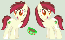 Size: 3516x2152 | Tagged: safe, artist:frostylithi, oc, oc:cocoa buttercream, earth pony, pony, female, mare, offspring, parent:apple bloom, parent:pipsqueak, parents:pipbloom, simple background, solo