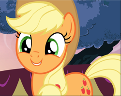 Size: 1183x940 | Tagged: safe, screencap, applejack, earth pony, pony, honest apple, cropped, cute, female, jackabetes, mare, smiling, solo