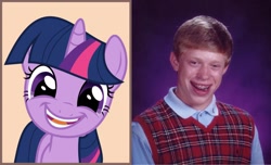 Size: 800x486 | Tagged: safe, screencap, twilight sparkle, pony, the point of no return, bad luck brian, comparison, exploitable meme, meme, spot the difference