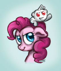 Size: 1200x1400 | Tagged: safe, artist:turbosolid, pinkie pie, pony, bust, female, mare, reddit, snoo