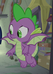 Size: 414x576 | Tagged: safe, screencap, spike, dragon, the point of no return, claws, cropped, male, solo, toes, winged spike, wings