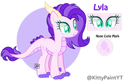 Size: 1280x840 | Tagged: safe, artist:kittypaintyt, oc, oc only, oc:lyla, dracony, hybrid, base used, belly scales, claw hooves, horns, interspecies offspring, offspring, parent:rarity, parent:spike, parents:sparity, reference sheet, simple background, slit eyes, transparent background