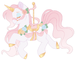 Size: 1024x823 | Tagged: safe, artist:azure-art-wave, oc, oc:penelope, pony, unicorn, carousel, female, mare, saddle, simple background, solo, tack, transparent background