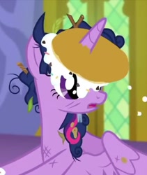 Size: 913x1080 | Tagged: safe, screencap, twilight sparkle, twilight sparkle (alicorn), alicorn, castle sweet castle, adorable face, cropped, cute, food, i'm pancake, pancakes