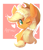 Size: 687x800 | Tagged: safe, artist:dddreamdraw, derpibooru import, applejack, earth pony, pony, abstract background, blushing, bust, chest fluff, colored pupils, cute, eye clipping through hair, female, heart, jackabetes, mare, one eye closed, portrait, solo, wink