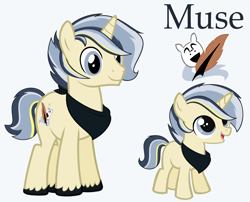 Size: 2728x2199 | Tagged: safe, artist:missmele-madness, oc, oc:muse, pony, unicorn, colt, deviantart watermark, male, obtrusive watermark, reference sheet, solo, stallion, watermark