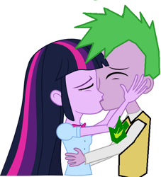 Size: 528x581 | Tagged: artist needed, safe, spike, twilight sparkle, equestria girls, female, hug, human spike, kissing, male, older, older spike, shipping, simple background, straight, twispike, vector, white background