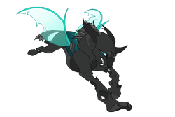 Size: 750x500 | Tagged: safe, artist:glamrockbonnie, thorax, changeling, digital art, male, simple background, solo, transparent background, trotting