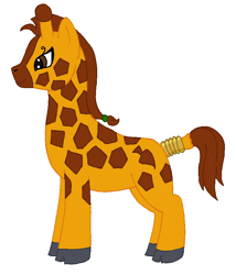 Size: 745x871 | Tagged: safe, artist:chili19, oc, oc only, giraffe, female, simple background, solo, tail ring, white background