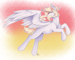 Size: 2524x2052 | Tagged: safe, artist:harmonyskish, oc, pegasus, pony, female, gradient background, mare, solo