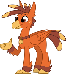 Size: 1280x1440 | Tagged: safe, artist:piemations, oc, oc only, oc:pumpkin pie, classical hippogriff, hippogriff, ponysona, simple background, solo, transparent background