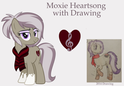 Size: 2936x2042 | Tagged: safe, artist:missmele-madness, oc, oc:moxie heartsong, earth pony, pony, deviantart watermark, female, mare, obtrusive watermark, reference sheet, solo, watermark