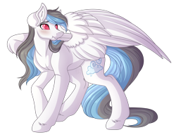 Size: 3780x2948 | Tagged: safe, artist:amazing-artsong, oc, oc:silver lining (amazing-artsong), pegasus, pony, high res, male, simple background, solo, stallion, transparent background