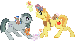 Size: 1023x567 | Tagged: safe, artist:fcrestnymph, braeburn, marble pie, braeble, crack shipping, family, female, male, offspring, parent:braeburn, parent:marble pie, parents:braeble, shipping, simple background, straight, transparent background