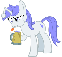 Size: 2551x2350 | Tagged: safe, artist:ohitison, oc, oc only, oc:discentia, pony, unicorn, cutie mark, downvote, drink, female, mare, mug, ponified, reddit, simple background, solo, spit take, tongue out, transparent background, vector