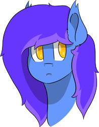 Size: 4517x5756 | Tagged: safe, artist:skylarpalette, oc, oc only, oc:skylar night, bat pony, bat pony oc, bat wings, blue, fangs, full color, golden eyes, huh, looking back, pink, purple, shading, simple background, solo, transparent background, wings, yellow