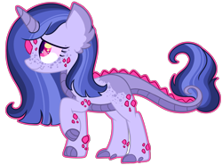 Size: 3000x2220 | Tagged: safe, artist:kurosawakuro, oc, dracony, dragon, hybrid, pony, base used, female, high res, interspecies offspring, magical lesbian spawn, offspring, outline, parent:princess ember, parent:twilight sparkle, parents:emberlight, simple background, solo, transparent background