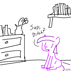 Size: 512x512 | Tagged: safe, artist:ozzyg, twilight sparkle, pony, unicorn, book, female, flower, mare, sitting, solo