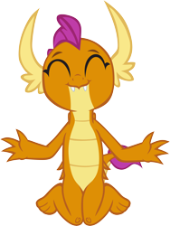 Size: 4404x5867 | Tagged: safe, artist:memnoch, smolder, dragon, absurd resolution, cute, dragoness, eyes closed, female, kneeling, show accurate, simple background, smolderbetes, solo, transparent background, vector