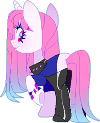 Size: 290x354 | Tagged: safe, artist:daydreamprince, oc, pony, unicorn, base used, clothes, female, latex, latex socks, mare, simple background, socks, solo, transparent background