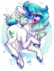 Size: 1450x1900 | Tagged: safe, artist:mcwolfity, oc, oc only, earth pony, pony, chest fluff, ear fluff, earth pony oc, eye clipping through hair, open mouth, simple background, smiling, solo, transparent background, unshorn fetlocks