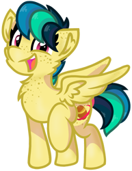 Size: 820x1062 | Tagged: safe, artist:rainbow eevee, oc, oc:apogee, pony, chest freckles, cute, female, freckles, looking at you, simple background, solo, transparent background, vector