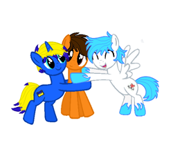 Size: 564x480 | Tagged: safe, oc, oc only, oc:dawn shine, oc:silver soul, oc:sky froze, pony, simple background, white background