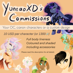 Size: 3543x3543 | Tagged: safe, artist:yuntaoxd, oc, pony, advertisement, commission, commission info, deviantart, paypal