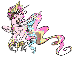 Size: 1100x835 | Tagged: safe, artist:plumsweet, oc, alicorn, pony, alicornified, race swap