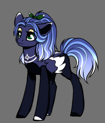 Size: 1012x1183 | Tagged: safe, artist:cloud-fly, oc, pegasus, pony, eye clipping through hair, female, gray background, mare, simple background, solo