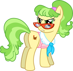 Size: 3089x3000 | Tagged: safe, artist:jeatz-axl, chickadee, ms. peachbottom, earth pony, pony, butt, clothes, female, glasses, mare, plot, simple background, solo, transparent background, vector