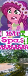 Size: 328x895 | Tagged: safe, edit, edited screencap, screencap, gloriosa daisy, equestria girls, legend of everfree, aaaaaaaaaa, caption, expand dong, exploitable meme, glorio-sad daisy, glorio-spa daisy, gloriosa doesn't like spas, image macro, meme, screaming, spa, text, wow! glimmer