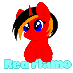 Size: 1024x1024 | Tagged: safe, artist:ponkus, oc, oc:red flame, pony, badge, bronycon, commission, solo