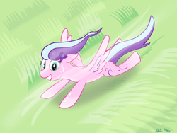 Size: 1280x960 | Tagged: safe, artist:addelum, oc, oc only, oc:candy light, pegasus, pony, female, mare, windswept mane