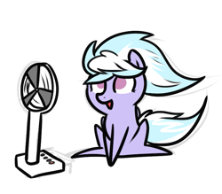 Size: 795x698 | Tagged: safe, artist:neuro, cloudchaser, pegasus, pony, cute, cutechaser, fan, female, mare, no pupils, open mouth, pointy legs, silly, silly pony, simple background, sitting, solo, transparent background, windswept mane