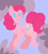 Size: 270x300 | Tagged: safe, artist:flowercatbutters, derpibooru import, pinkie pie, earth pony, pony, abstract background, cutie mark, female, mare, pixel art, smiling, solo